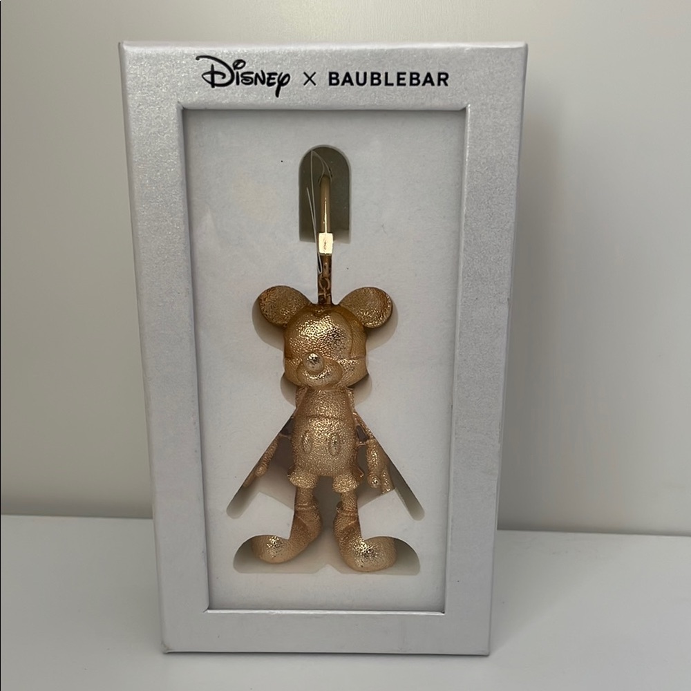 Gold mickey keychain by Disney x Baublebar NWT